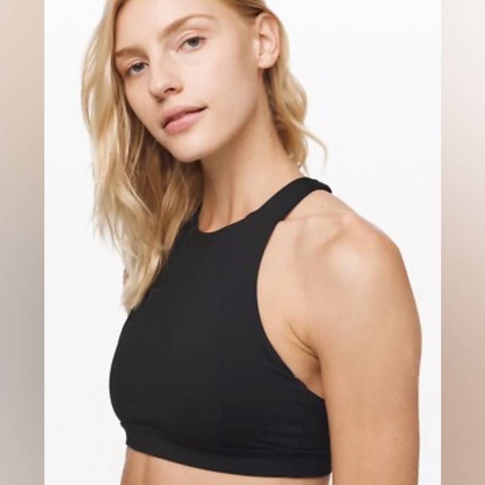 lululemon athletica Black High-Neck Sports Bra